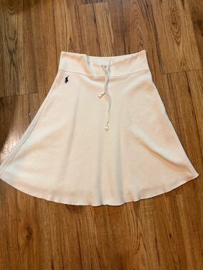 Ralph Lauren Cream Circle Skirt with Drawstring Waist